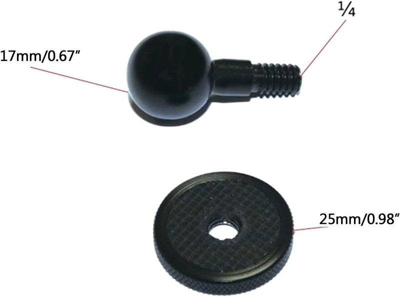 YPBEW 17mm Ball for Head Converter 1/4 Screw for Head for Car Monitor Pad Cellphone Ball Mount Base for Camera BRAC 17mm Ball Mount Adapter Base Phone Holder - Image 2